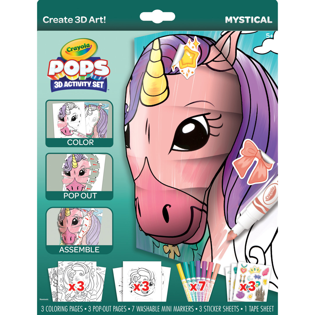 Crayola POPS 3D Activity Set - Mystical Creatures Front view