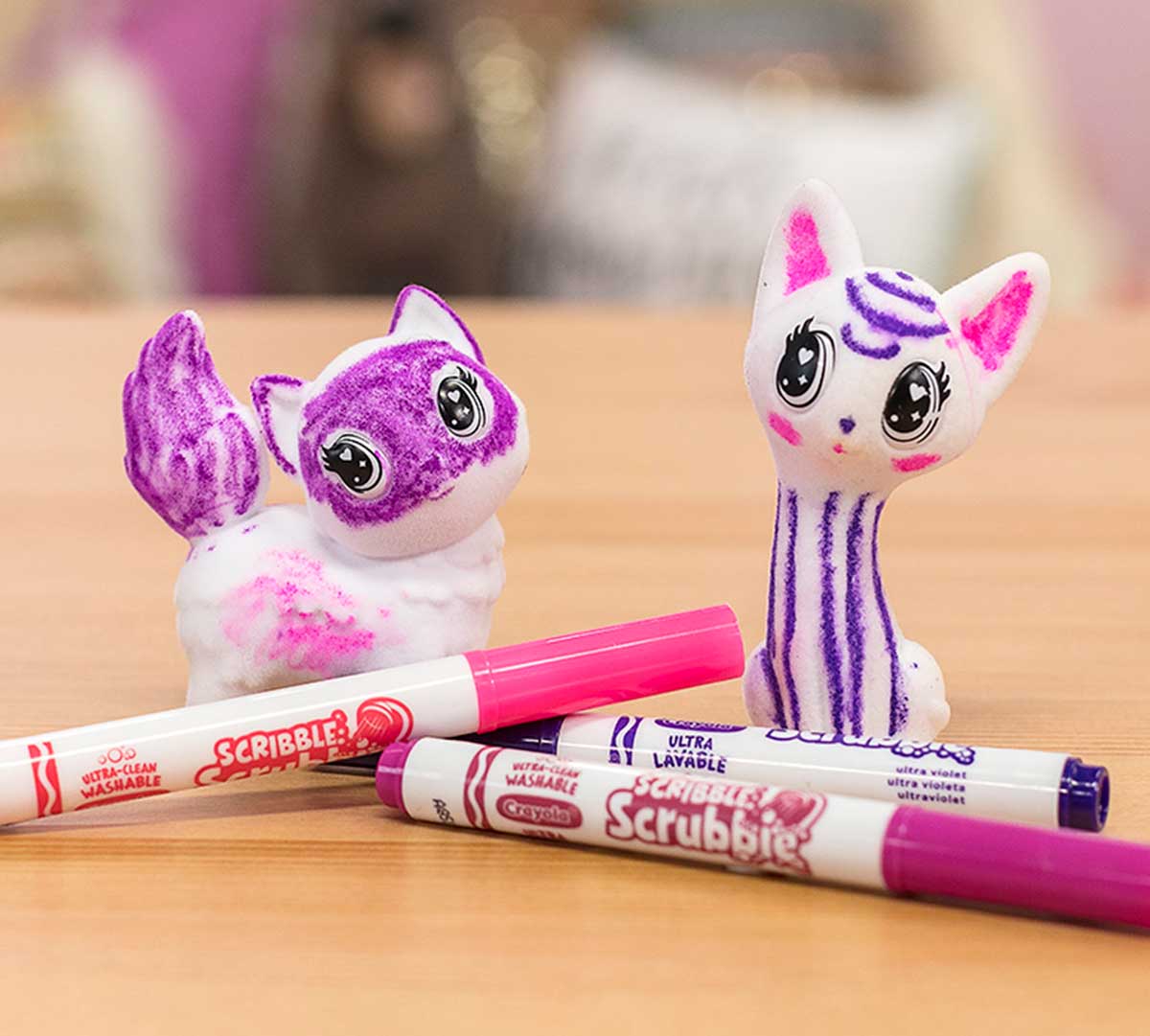 Scribble Scrubbies Cats Colored