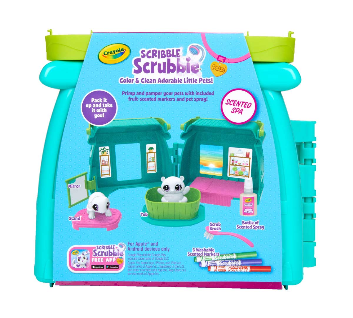 Scribble Scrubbie Scented Spa Set back view