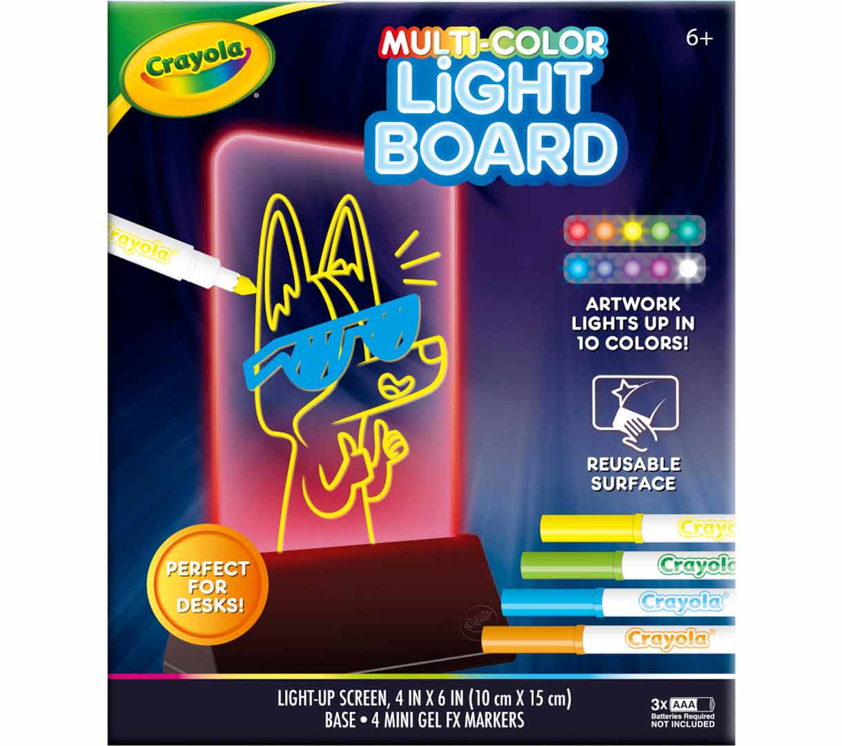 Multi-Color Light Board front view.