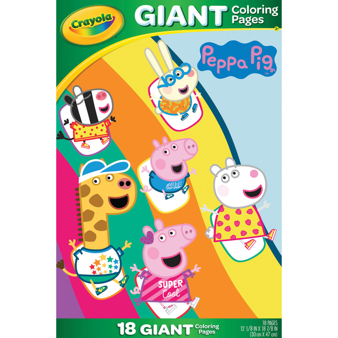 Giant Coloring Pages - Peppa Pig Front view